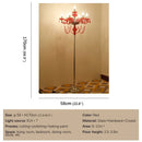 Axyaa Elegant Red Crystal Floor Lamp for Luxurious Living Spaces