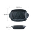 Axyaa Double Ear Baking Basin for Cheese Baked Rice, Commercial Oven Ceramic Tray