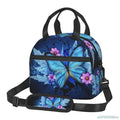 Blue Butterfly Art Insulated Lunch Bag by Axyaa: Beautiful, Portable, Thermal, Multifunctional Food Container