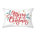 Axyaa Snowman Alphabet Print Pillowcase - Festive Rectangular Cushion Cover