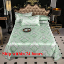 Axyaa Ice Silk Printed Naked Sleeping Mat Set, 230x250cm