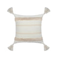 Axyaa Beige Cotton Tufted Woven Moroccan Cushion Cover 50x50cm