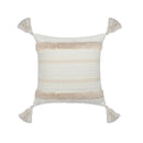 Axyaa Beige Cotton Tufted Woven Moroccan Cushion Cover 50x50cm