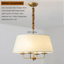 Axyaa Copper Retro Fabric Pendant Light for Home Dining Room Décor