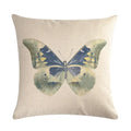 Axyaa Butterflies Linen Cushion Cover 45*45cm for Home Sofa Decor