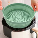 Silicone Air Fryer Tray Liners by Axyaa - Reusable Foldable Mat for Oven Baking