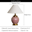 Axyaa Nordic Ceramic Floor Lamp Vase Design with LED Light and Fabric Lampshade