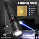 Axya Rechargeable LED Flashlight 6 Lighting Modes Waterproof Tactical Torch