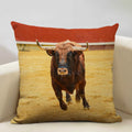 Axyaa Spain Bullfight Cushion Cover 45x45CM Linen Pillowcase