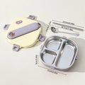 Axyaa Stainless Steel Lunch Box Set with Compartments - Portable and Leak-proof