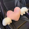 Axyaa Car Headrest Waist Support & Neck Cushion - Love Wings Design