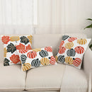 Axyaa Retro Colored Embroidered Pumpkin Maple Leaf Cushion Cover