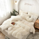 Axyaa Plush Crystal Duvet Set - 4-Piece Mink Bedding Ensemble