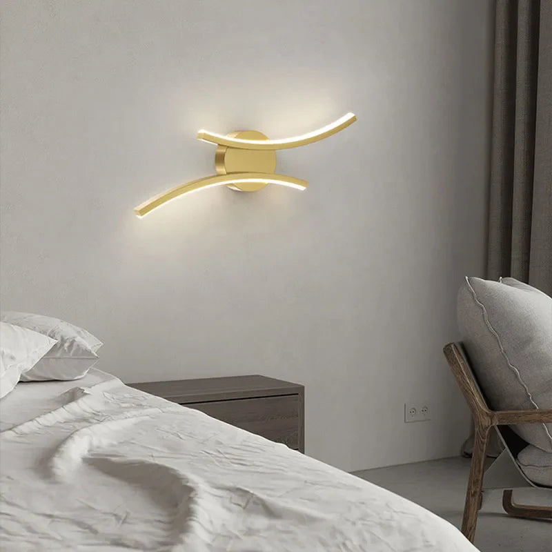 Axya 12W LED Arc Line Wall Sconce for Bedroom Living Room Study décor