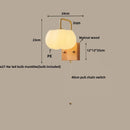 Nordic Glass Wall Light Fixture Axyaa Walnut Wood Lamparas