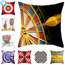 Sword Target Pattern Cushion Cover 45X45cm by Axyaa - Realistic Art Print Home Decor Pillowcase