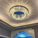 Axyaa Modern Crystal Glass Round Ceiling Chandelier for Living Room Bedroom.