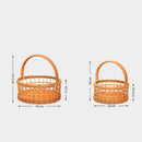 Handwoven Bread Storage Basket, Fruit Tray & Organizer - Axyaa Rustic Flower Basket
