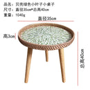 Axyaa Handmade Rattan Shells Coffee Table - Nordic Style Home Decoration