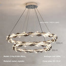Axyaa Crystal LED Pendant Chandelier, Dimmable Modern Chrome Hanging Light
