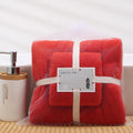 Axyaa Luxury Coral Fleece Towel Set - Super Absorbent & Soft - 2pcs - 70x140cm, 35x75cm