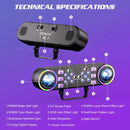 Axyaa 2PCS Bracket RGBW LED Light Stand Kit Magic Ball Beam Effect Remote Control