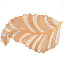 Axyaa Gold Leaf Shaped Christmas Placemats - Set of 6/10 Durable Washable Table Mats