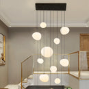 Axyaa Modern Stair Chandelier Pendant Light - LED Ceiling Lamp for Living Room