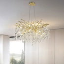 Axyaa Gold Crystal Branch Chandelier for Bedroom/ Living Room/ Dining Room