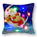 Christmas Santa LED Light Pillowcase for Home Decor, 45x45cm - Axyaa