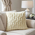 Axyaa Cream Foam Cushion Sofa with Backrest for Living Room and Office