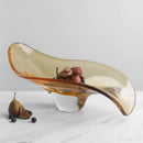 Axyaa Glass Bowl Fruit Platter Tray: Stylish Transparent Household Organizer and Décor