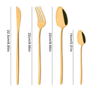 Axyaa Gold Stainless Steel Cutlery Set - 40Pcs Western Dinnerware Tableware Set