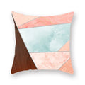 Geometric Marble Print Cushion Cover 45x45cm for Home Decor by Axyaa
