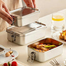 Axyaa Stainless Steel Bento Box: Sealed Metal Lunch Container for Kids & Adults