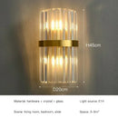 Axyaa LED Crystal Wall Lamps: Luxury Gold Wall Sconces for Home Art Decor & Bedside Lighting