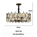 Axyaa Modern Crystal LED Ceiling Chandelier for Luxury Home Decor