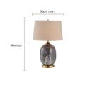 Axyaa Grey Ceramic LED Table Lamp Modern Nordic Design for Home Decor