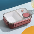 Axyaa 850ml Leakproof Bento Lunch Box with Sauce Box - Portable & Microwavable