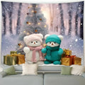 Axyaa Christmas Dwarf Snowman Print Tapestry for Festive Home Decor