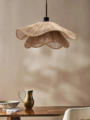 Axyaa Hemp Rope Chandelier: Nordic Minimalist LED Pendant Lights for Dining Room & Bedroom
