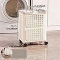 Axyaa Foldable Laundry Basket: Rolling with Wheels, Large Capacity for Toys/Sports Gear.
