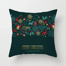 Axyaa Festive Green Christmas Polyester Bedspread Set