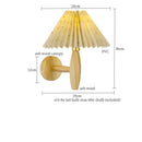 Axyaa Cream PVC LED Wall Lamps - Japanese Walnut Wood Applique Murale