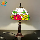 Peony Flower Desk Lamp Tiffany Style Axyaa Brand Hand-welded Metal Base E27 LED
