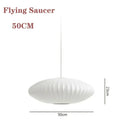 Axyaa White Fabric Lantern LED Pendant Chandelier for Modern Living Spaces
