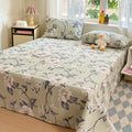 Axyaa Cotton Coarse Cloth Bed Sheet Set, Soft Mat & Quilt - Single/Double, Print, Washable