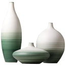 Axyaa Green Gradient Ceramic Vase for Stylish Living Room Decor