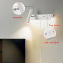 Axyaa Rotating LED Wall Light | Adjustable Reading Spotlight for Bedroom & Foyer