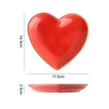 Axyaa Ceramic Love Plate Set - Snack, Jewelry, Cake, Fruit, Peach Heart